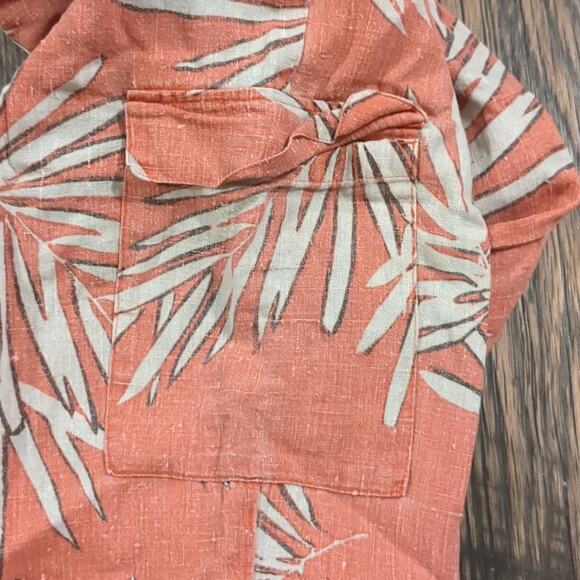 Chicos Linen palm pattern coral pants size 0 - Picture 3 of 4